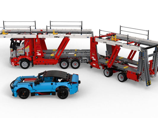 LEGO set 42098 – Autotransportvoertuig uit de Lego Technic collectie, te huur in West- en Oost-Vlaanderen bij Brickset for You