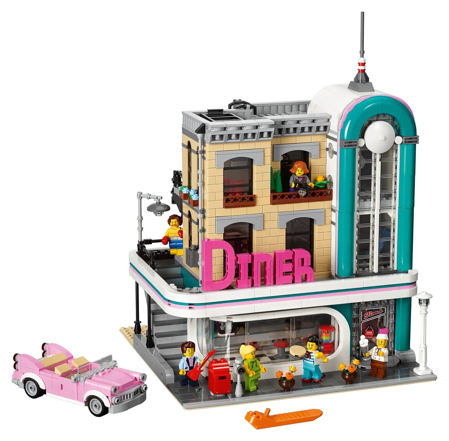 LEGO set 10260 – Diner House –  uit de Lego Icons collectie, te huur in West- en Oost-Vlaanderen bij Brickset for You