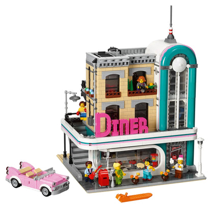 LEGO set 10260 – Diner House –  uit de Lego Icons collectie, te huur in West- en Oost-Vlaanderen bij Brickset for You