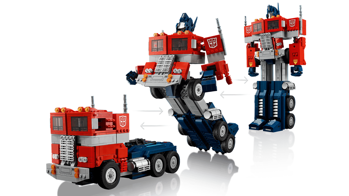 LEGO set 10302 – Optimus Prime uit de Lego Icons collectie, te huur in West- en Oost-Vlaanderen bij Brickset for You