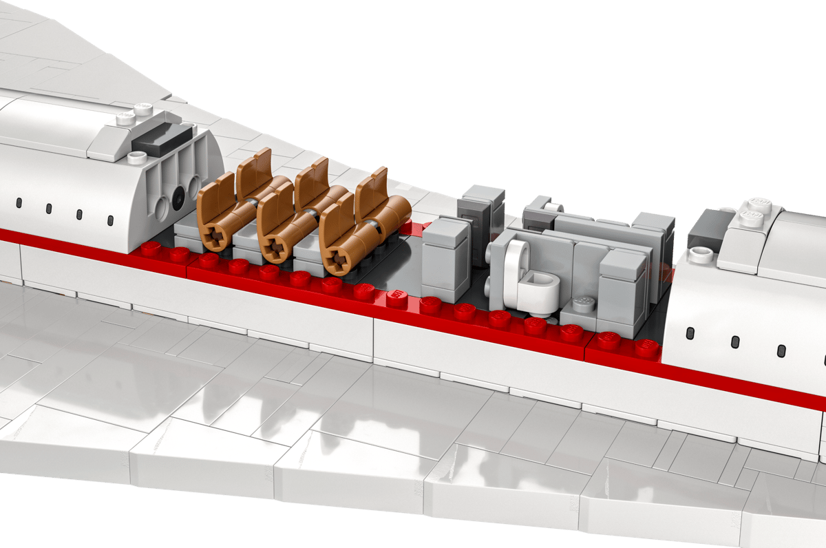 LEGO set 10318 – Concorde –  uit de Lego Icons collectie, te huur in West- en Oost-Vlaanderen bij Brickset for You