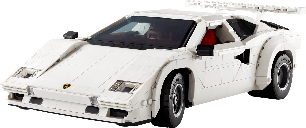 LEGO set 10337 – Lamborghini Countach 5000 Quattrovalvole
 uit de Lego Icons collectie, te huur in West- en Oost-Vlaanderen bij Brickset for You