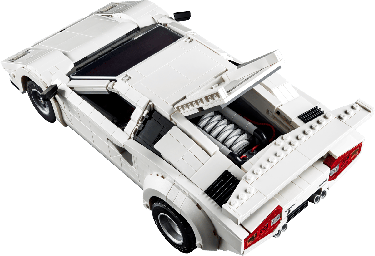 LEGO set 10337 – Lamborghini Countach 5000 Quattrovalvole
 uit de Lego Icons collectie, te huur in West- en Oost-Vlaanderen bij Brickset for You