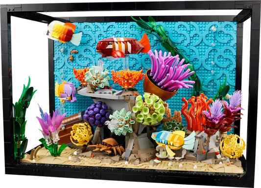 LEGO set 10366 – Tropisch aquarium –  uit de Lego Icons collectie, te huur in West- en Oost-Vlaanderen bij Brickset for You