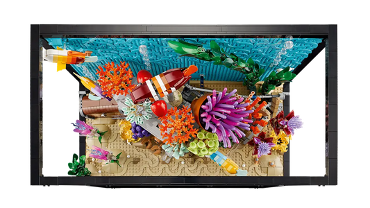 LEGO set 10366 – Tropisch aquarium –  uit de Lego Icons collectie, te huur in West- en Oost-Vlaanderen bij Brickset for You