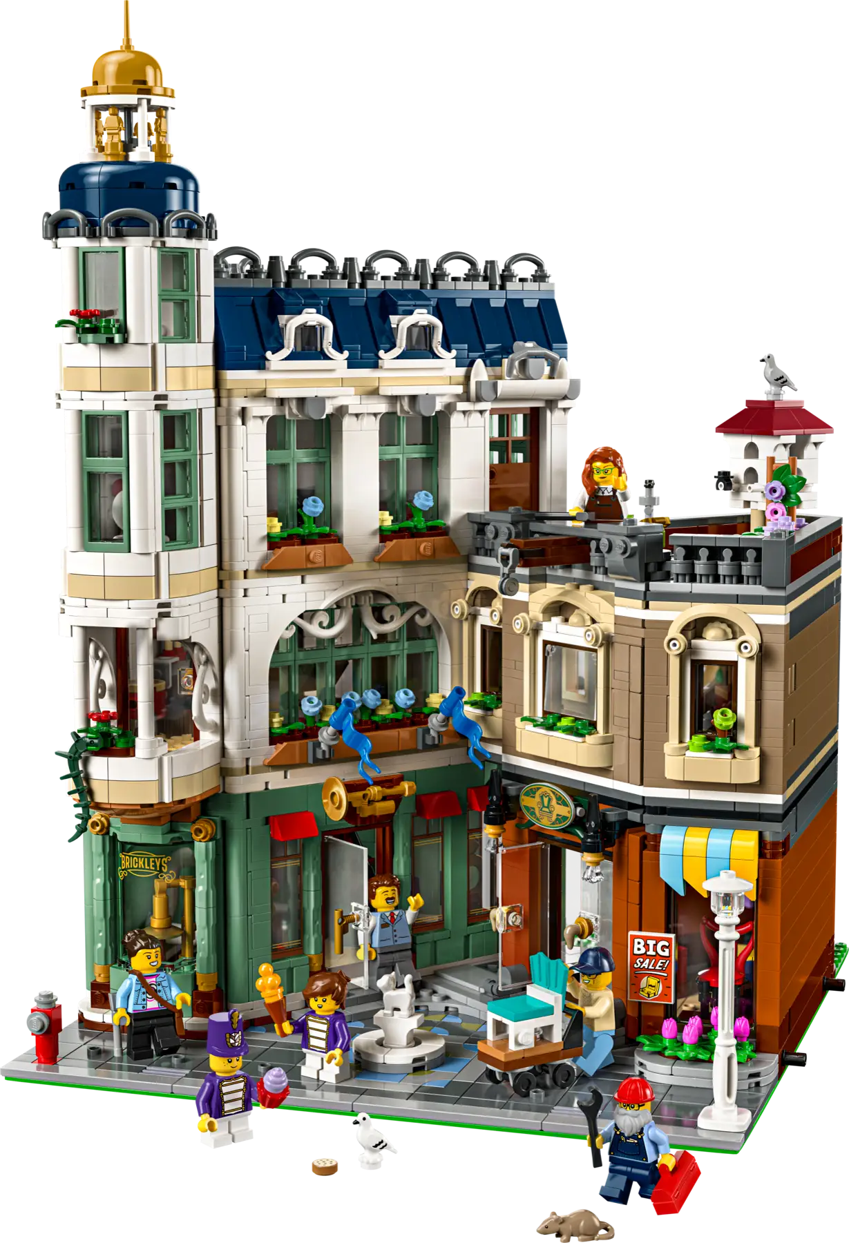LEGO set 11371 – Winkelstraat –  uit de Lego Iocns collectie, te huur in West- en Oost-Vlaanderen bij Brickset for You