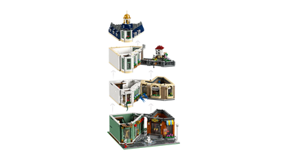 LEGO set 11371 – Winkelstraat –  uit de Lego Iocns collectie, te huur in West- en Oost-Vlaanderen bij Brickset for You