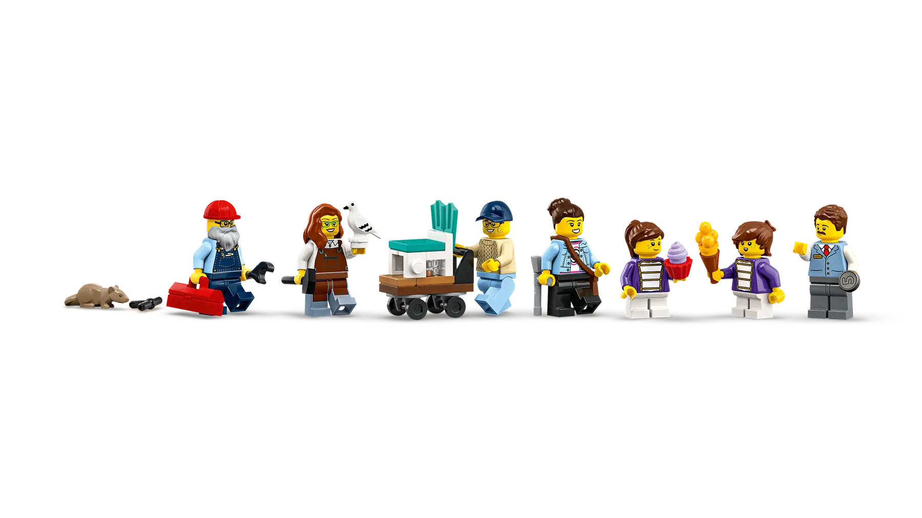 LEGO set 11371 – Winkelstraat –  uit de Lego Iocns collectie, te huur in West- en Oost-Vlaanderen bij Brickset for You