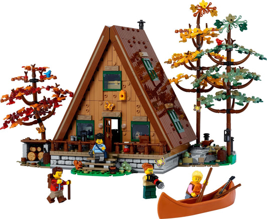 LEGO set 21338 – A-frame boshut uit de Lego Ideas collectie, te huur in West- en Oost-Vlaanderen bij Brickset for You