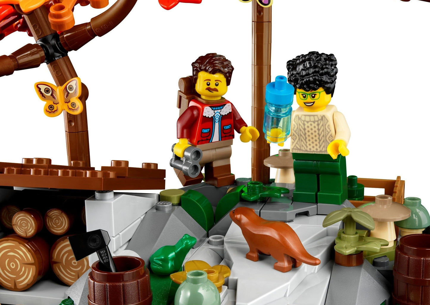 LEGO set 21338 – A-frame boshut uit de Lego Ideas collectie, te huur in West- en Oost-Vlaanderen bij Brickset for You