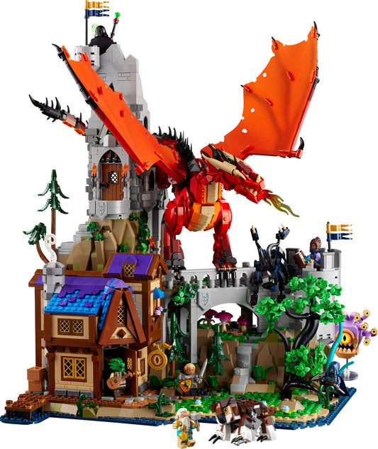 LEGO set 21348 – Dungeons & Dragons: het verhaal van de rode draak uit de Lego Ideas collectie, te huur in West- en Oost-Vlaanderen bij Brickset for You
