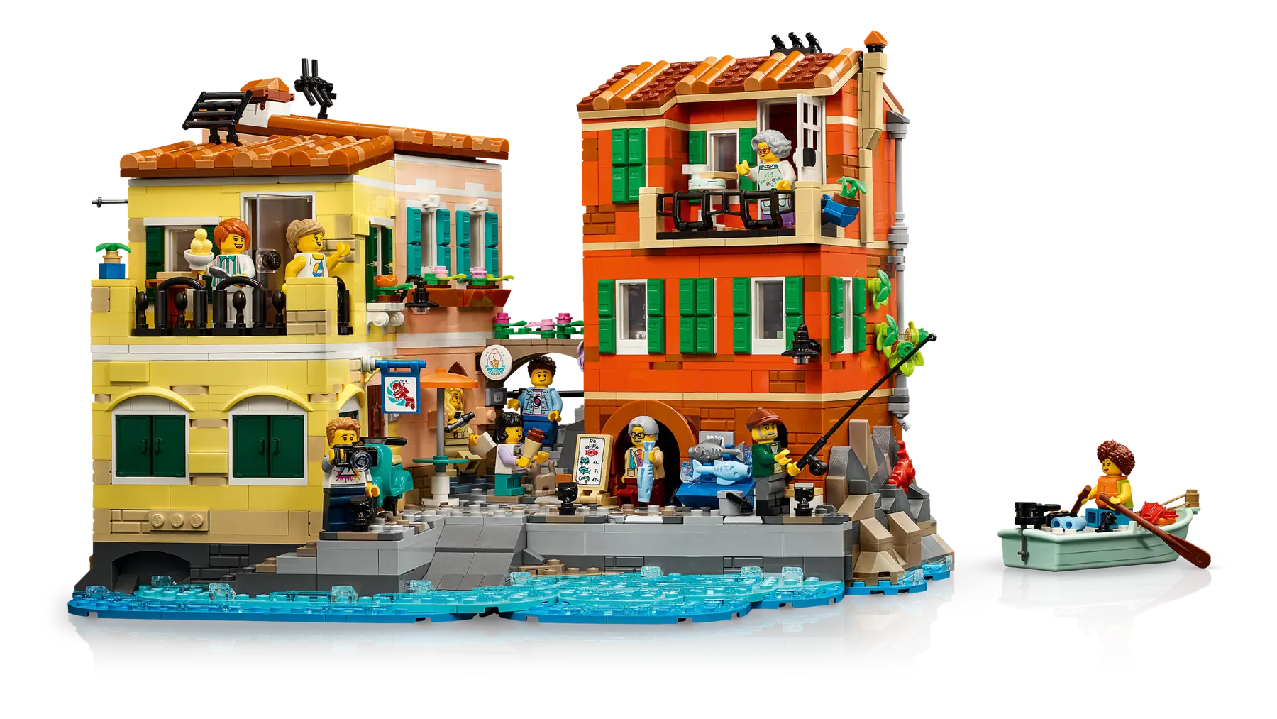 LEGO set 21359 – Italiaanse Rivièra–  uit de Lego Ideas collectie, te huur in West- en Oost-Vlaanderen bij Brickset for You