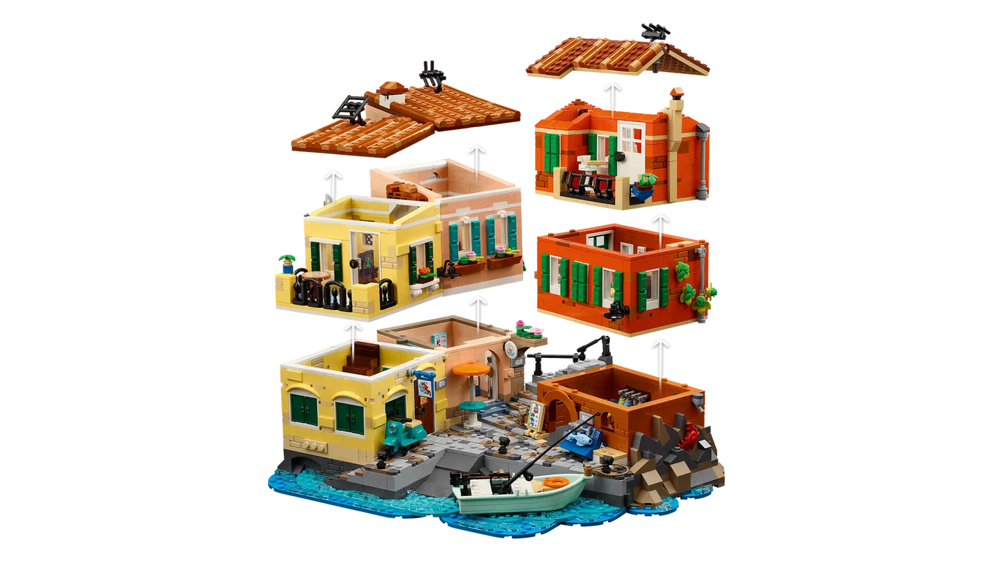 LEGO set 21359 – Italiaanse Rivièra–  uit de Lego Ideas collectie, te huur in West- en Oost-Vlaanderen bij Brickset for You