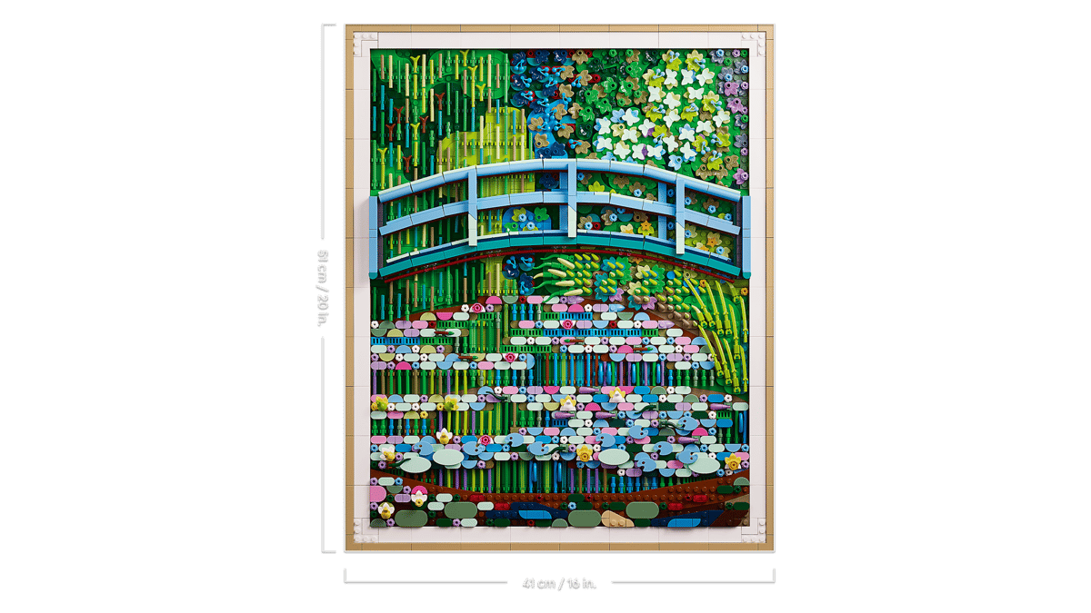 LEGO set 31220 –Claude Monet – Brug over een vijver met waterlelies
  –  uit de Lego Art collectie, te huur in West- en Oost-Vlaanderen bij Brickset for You