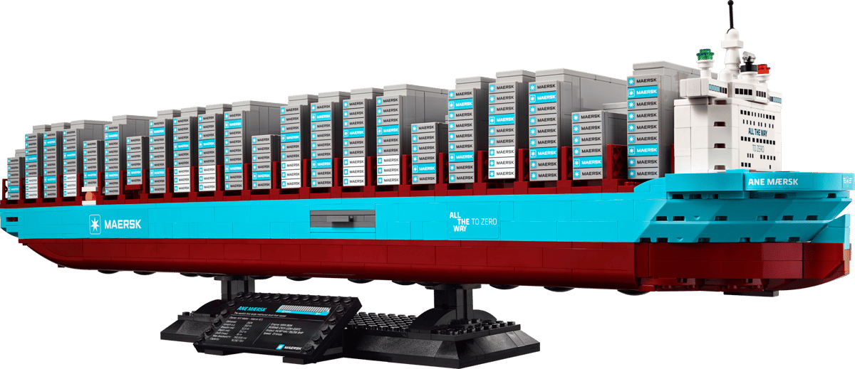 LEGO set 40955– Maersk containerschip met dubbel brandstofsysteem –  uit de Lego Icons collectie, te huur in West- en Oost-Vlaanderen bij Brickset for You