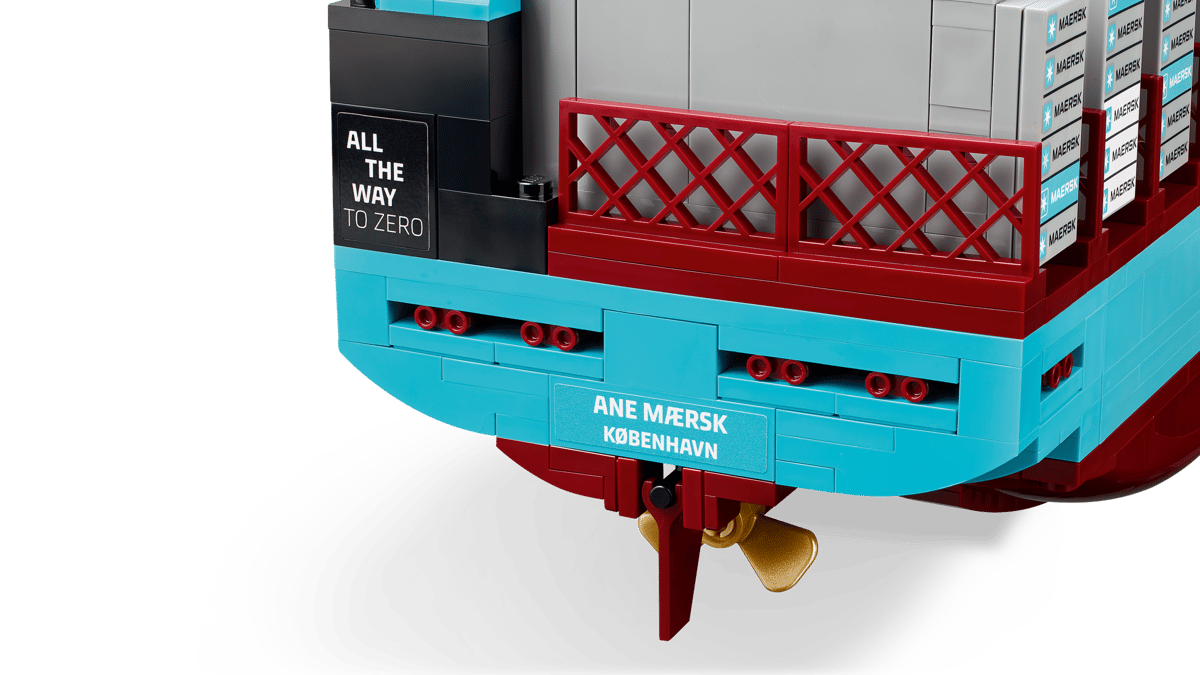 LEGO set 40955– Maersk containerschip met dubbel brandstofsysteem –  uit de Lego Icons collectie, te huur in West- en Oost-Vlaanderen bij Brickset for You