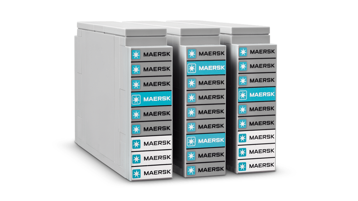 LEGO set 40955– Maersk containerschip met dubbel brandstofsysteem –  uit de Lego Icons collectie, te huur in West- en Oost-Vlaanderen bij Brickset for You