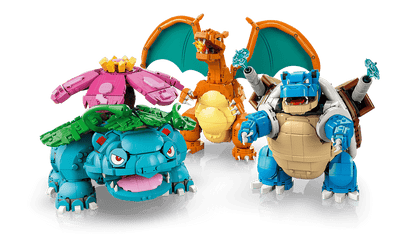 LEGO set 72153 – Venusaur, Charizard en Blastoise –  uit de Lego Pokemon collectie, te huur in West- en Oost-Vlaanderen bij Brickset for You