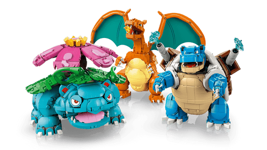 LEGO set 72153 – Venusaur, Charizard en Blastoise –  uit de Lego Pokemon collectie, te huur in West- en Oost-Vlaanderen bij Brickset for You