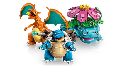 LEGO set 72153 – Venusaur, Charizard en Blastoise –  uit de Lego Pokemon collectie, te huur in West- en Oost-Vlaanderen bij Brickset for You