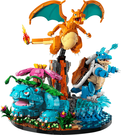 LEGO set 72153 – Venusaur, Charizard en Blastoise –  uit de Lego Pokemon collectie, te huur in West- en Oost-Vlaanderen bij Brickset for You