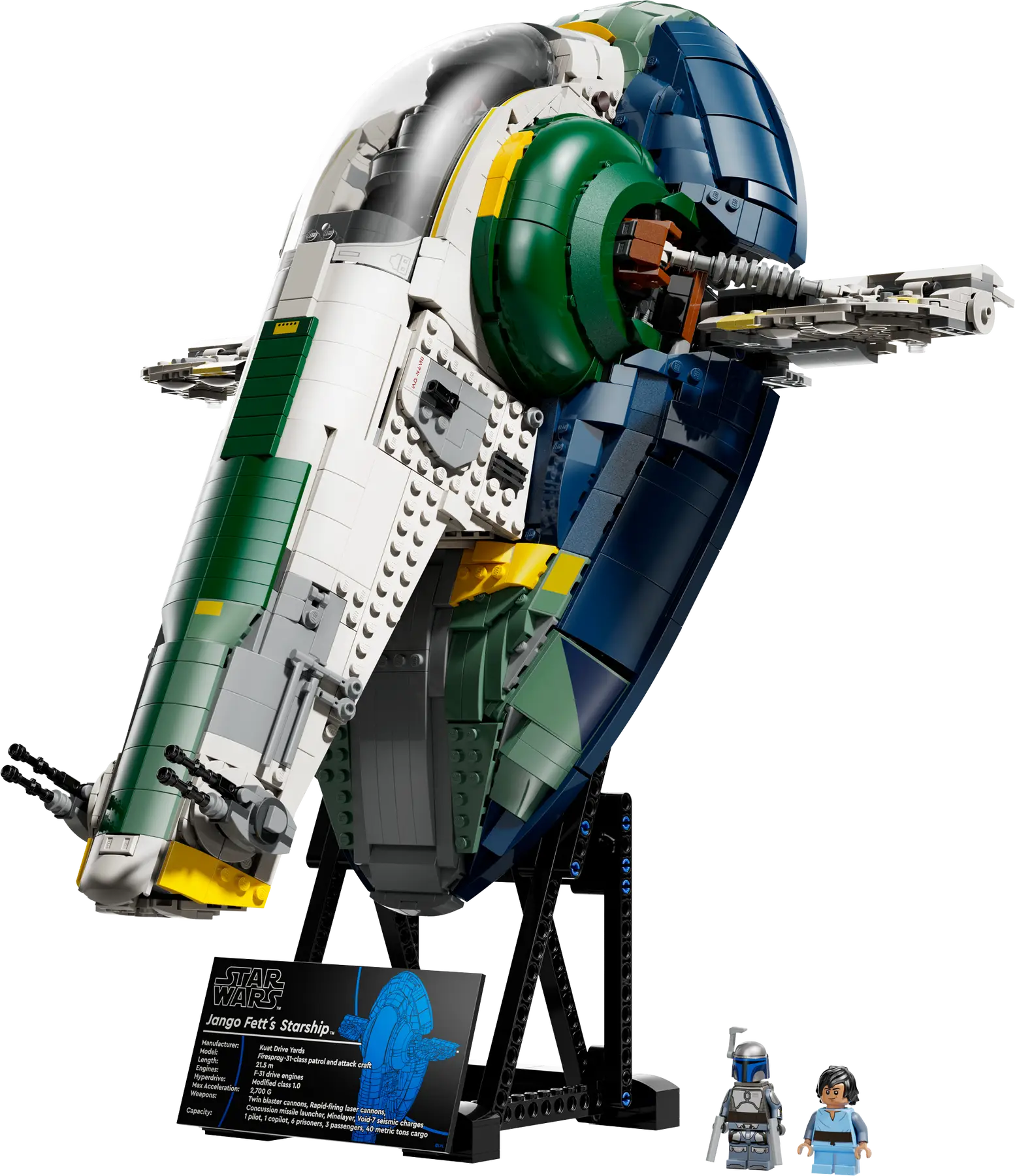 LEGO set 75409 – Jango Fetts Firespray-class ruimteschip –  uit de Lego Star Wars collectie, te huur in West- en Oost-Vlaanderen bij Brickset for You