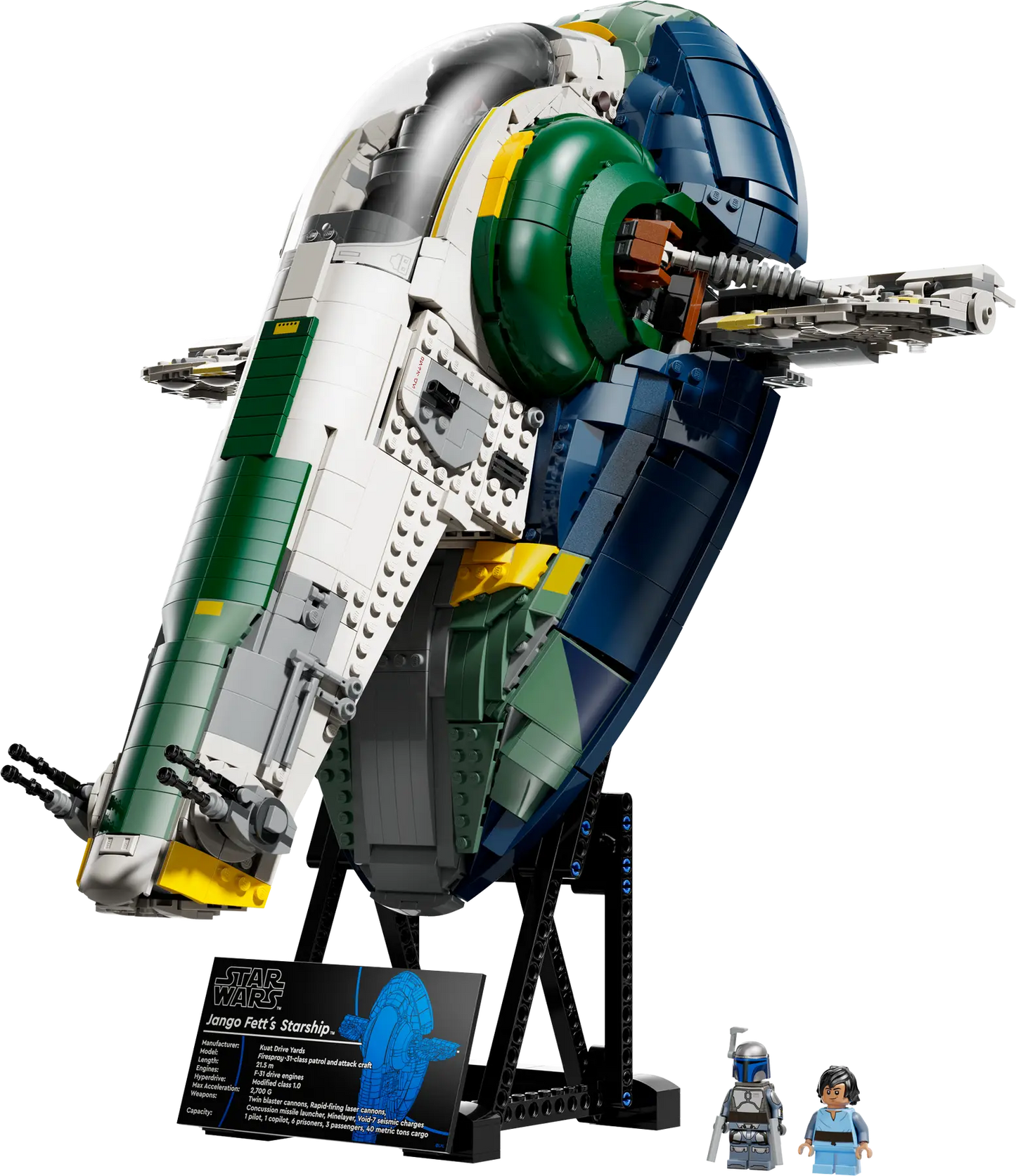 LEGO set 75409 – Jango Fetts Firespray-class ruimteschip –  uit de Lego Star Wars collectie, te huur in West- en Oost-Vlaanderen bij Brickset for You