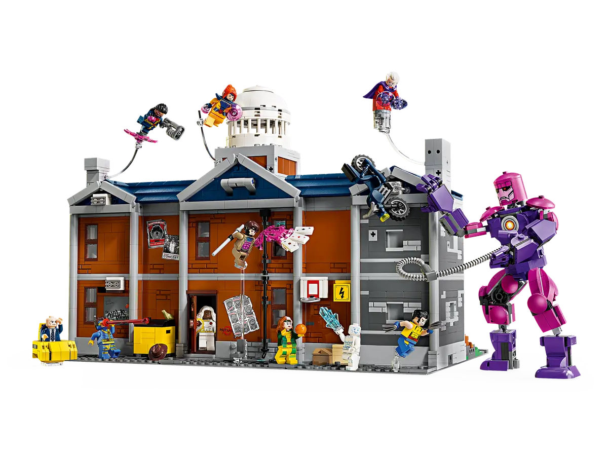 LEGO set 11371 – X-Men: de X-Mansion –  uit de Lego Marvel collectie, te huur in West- en Oost-Vlaanderen bij Brickset for You