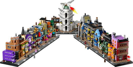 LEGO set 76444 – De Wegisweg™ tovenaarswinkels uit de Lego Harry Potter collectie, te huur in West- en Oost-Vlaanderen bij Brickset for You