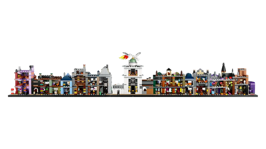LEGO set 76444 – De Wegisweg™ tovenaarswinkels uit de Lego Harry Potter collectie, te huur in West- en Oost-Vlaanderen bij Brickset for You