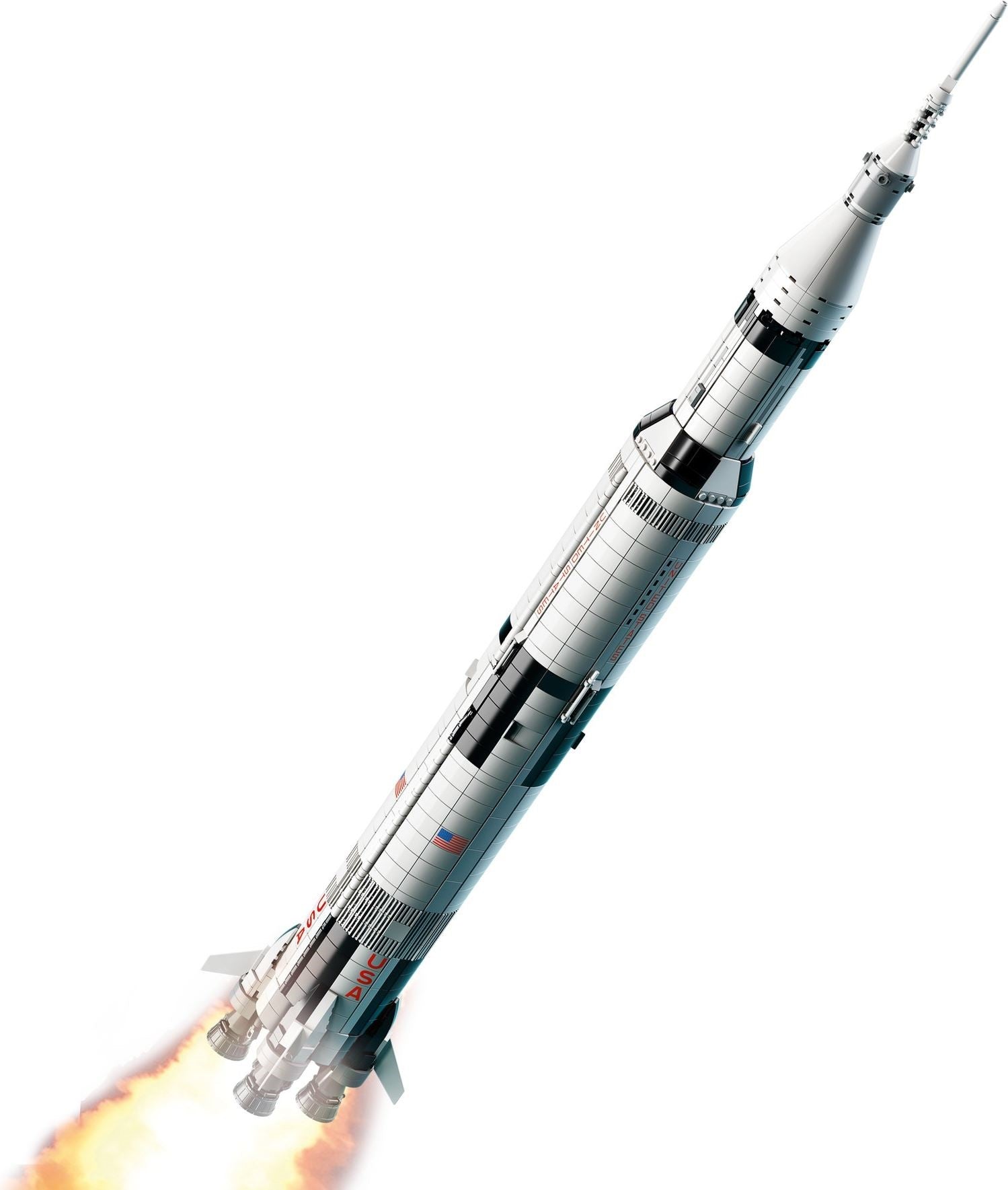 LEGO set 92176 – NASA Apollo Saturn V uit de Lego Ideas collectie, te huur in West- en Oost-Vlaanderen bij Brickset for You