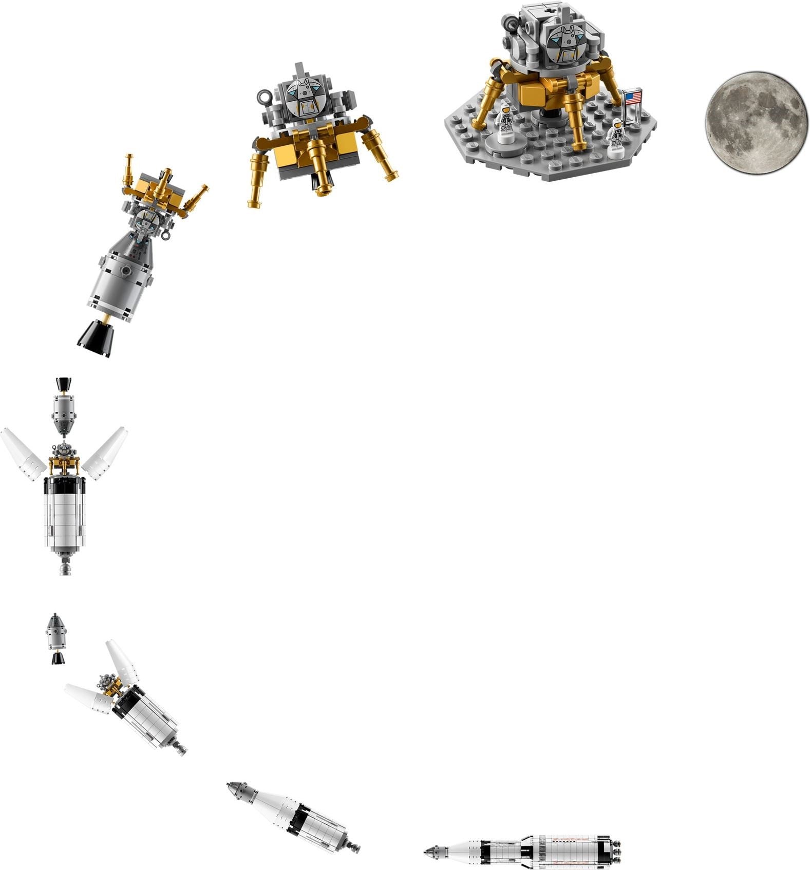 LEGO set 92176 – NASA Apollo Saturn V uit de Lego Ideas collectie, te huur in West- en Oost-Vlaanderen bij Brickset for You