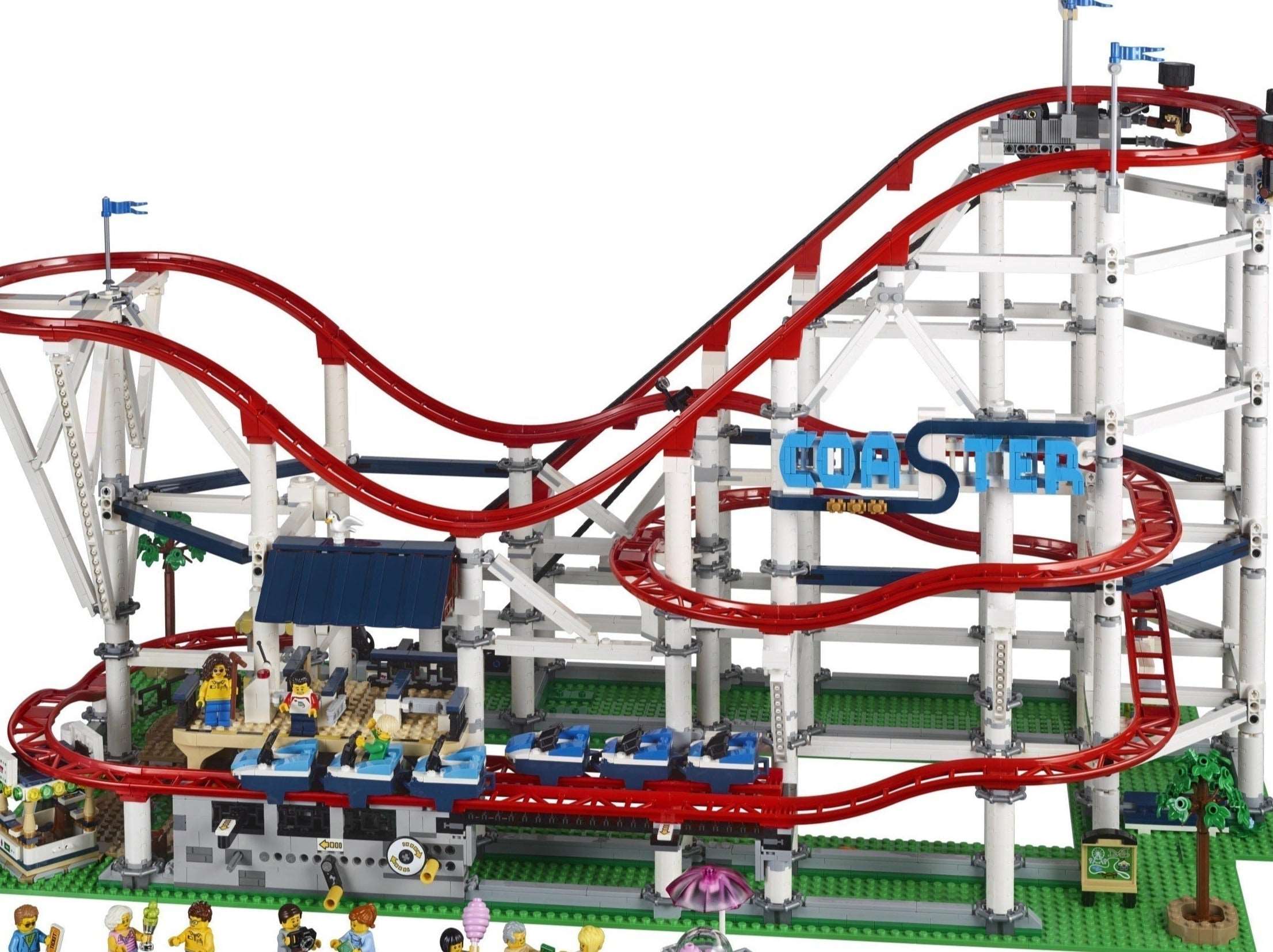 LEGO set 10261 – Achtbaan uit de Lego Creator Expert collectie, te huur in West- en Oost-Vlaanderen bij Brickset for You