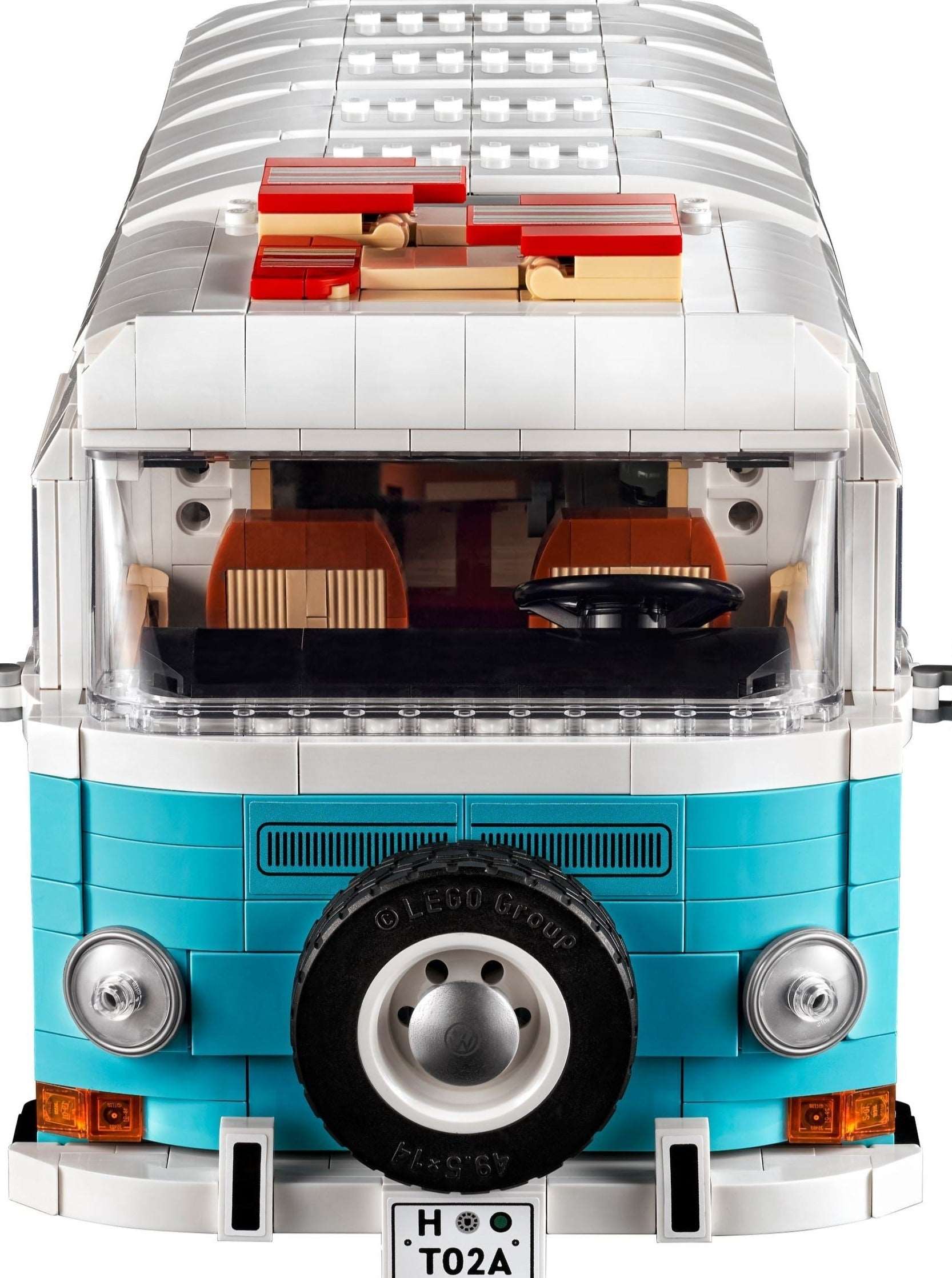 LEGO set 10279 – Volkswagen T2 Kampeerbus uit de Lego Creator Expert collectie, te huur in West- en Oost-Vlaanderen bij Brickset for You