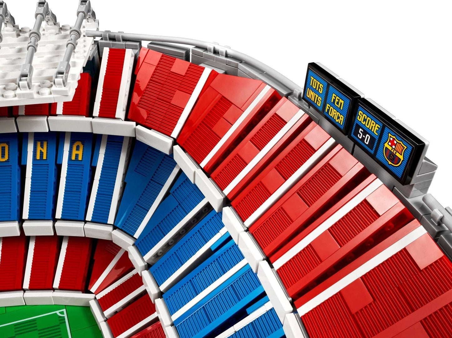 LEGO set 10284 – Camp Nou – FC Barcelona uit de Lego Creator Expert collectie, te huur in West- en Oost-Vlaanderen bij Brickset for You