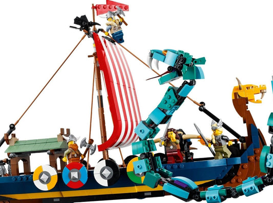 LEGO set 31132 – Vikingschip en de Midgaardslang uit de Brickset for Kids collectie, te huur in West- en Oost-Vlaanderen bij Brickset for You
