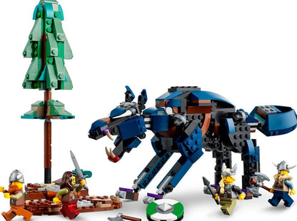 LEGO set 31132 – Vikingschip en de Midgaardslang uit de Brickset for Kids collectie, te huur in West- en Oost-Vlaanderen bij Brickset for You
