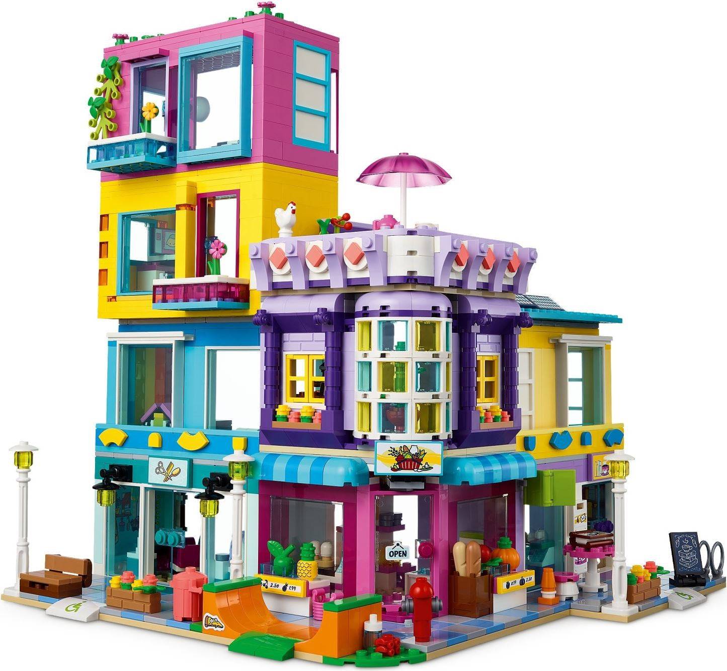 LEGO set 41704 – Hoofdstraatgebouw uit de Brickset for Kids collectie, te huur in West- en Oost-Vlaanderen bij Brickset for You