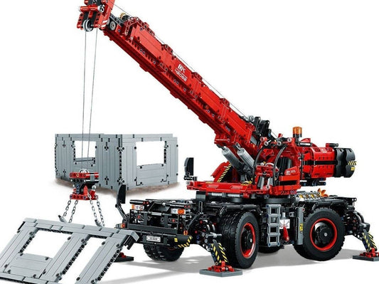 LEGO set 42082 – Kraan voor alle terreinen uit de Lego Technic collectie, te huur in West- en Oost-Vlaanderen bij Brickset for You