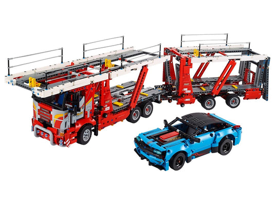 LEGO set 42098 – Autotransportvoertuig uit de Lego Technic collectie, te huur in West- en Oost-Vlaanderen bij Brickset for You