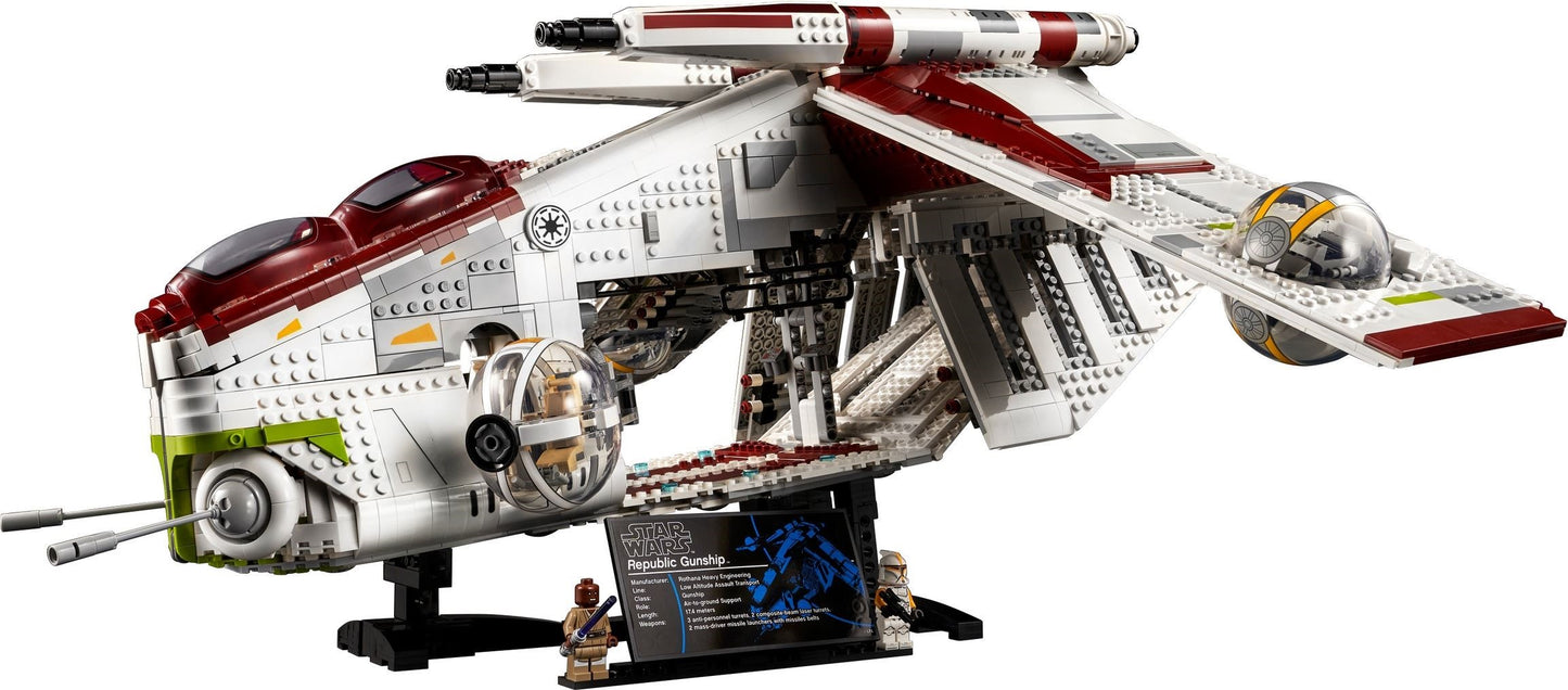 LEGO set 75309 – Republic Gunship uit de Lego Star wars collectie, te huur in West- en Oost-Vlaanderen bij Brickset for You