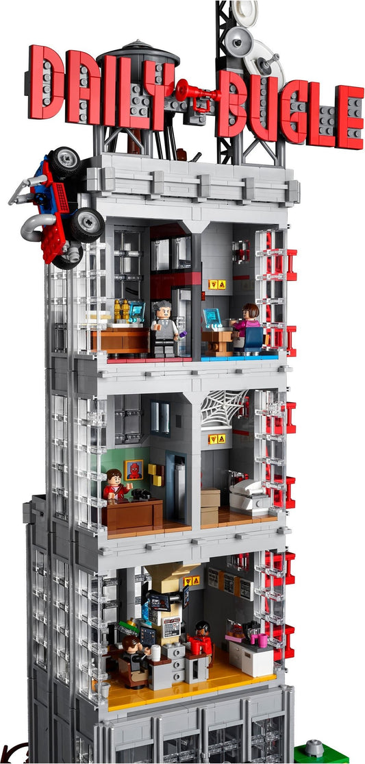 LEGO set 76178 – Daily Bugle uit de Lego Marvel collectie, te huur in West- en Oost-Vlaanderen bij Brickset for You