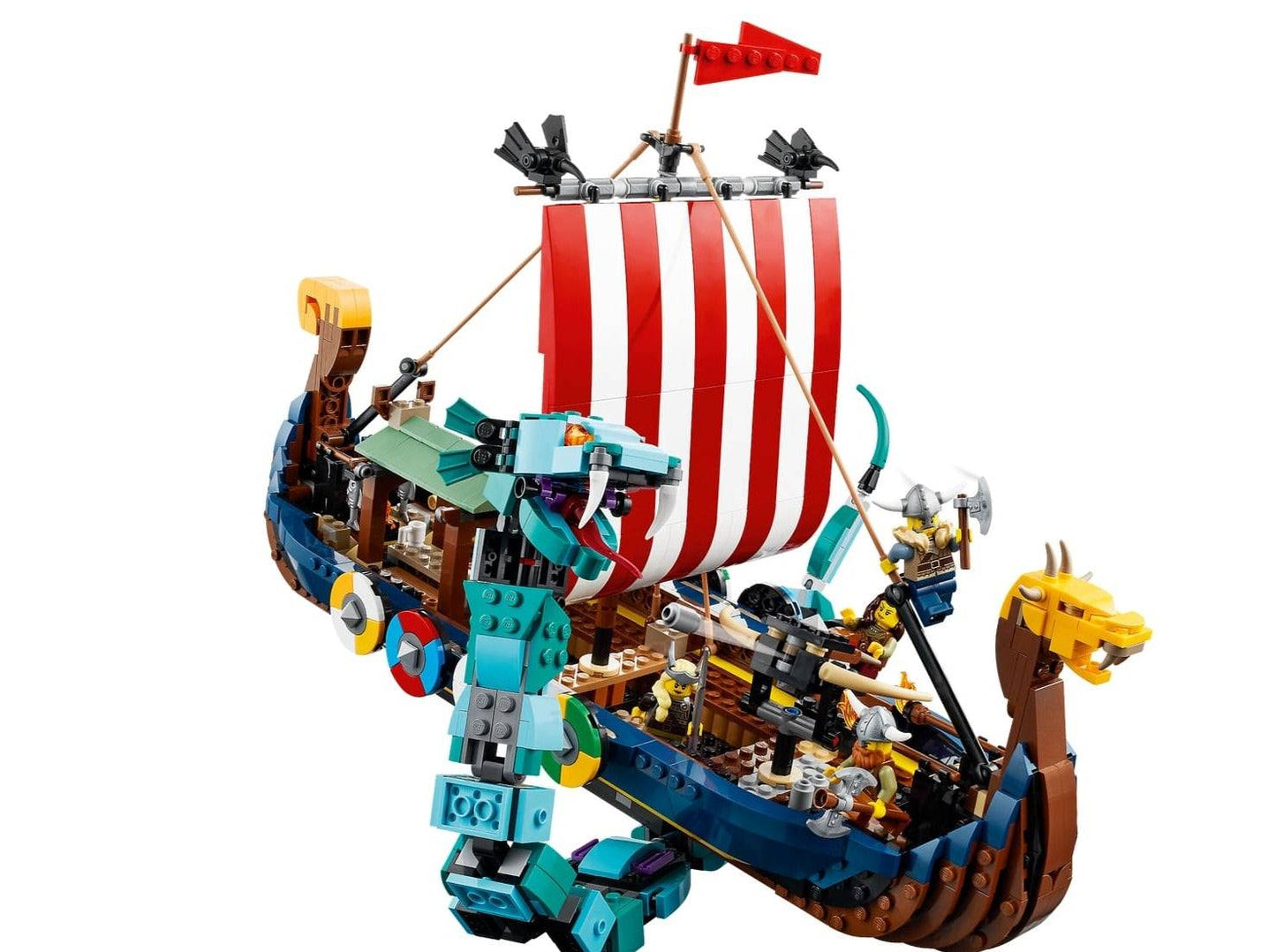 LEGO set 31132 – Vikingschip en de Midgaardslang uit de Brickset for Kids collectie, te huur in West- en Oost-Vlaanderen bij Brickset for You